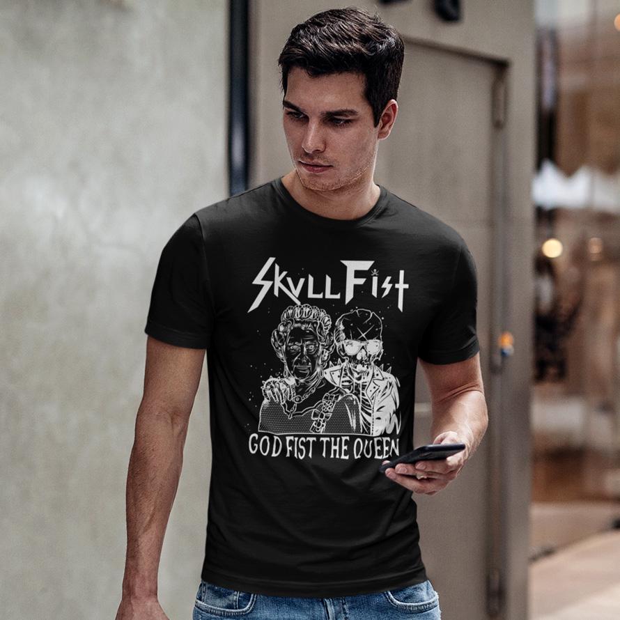 Футболка унисекс Skull Fist God Fist The Queen 4XL Черный (0000010348)