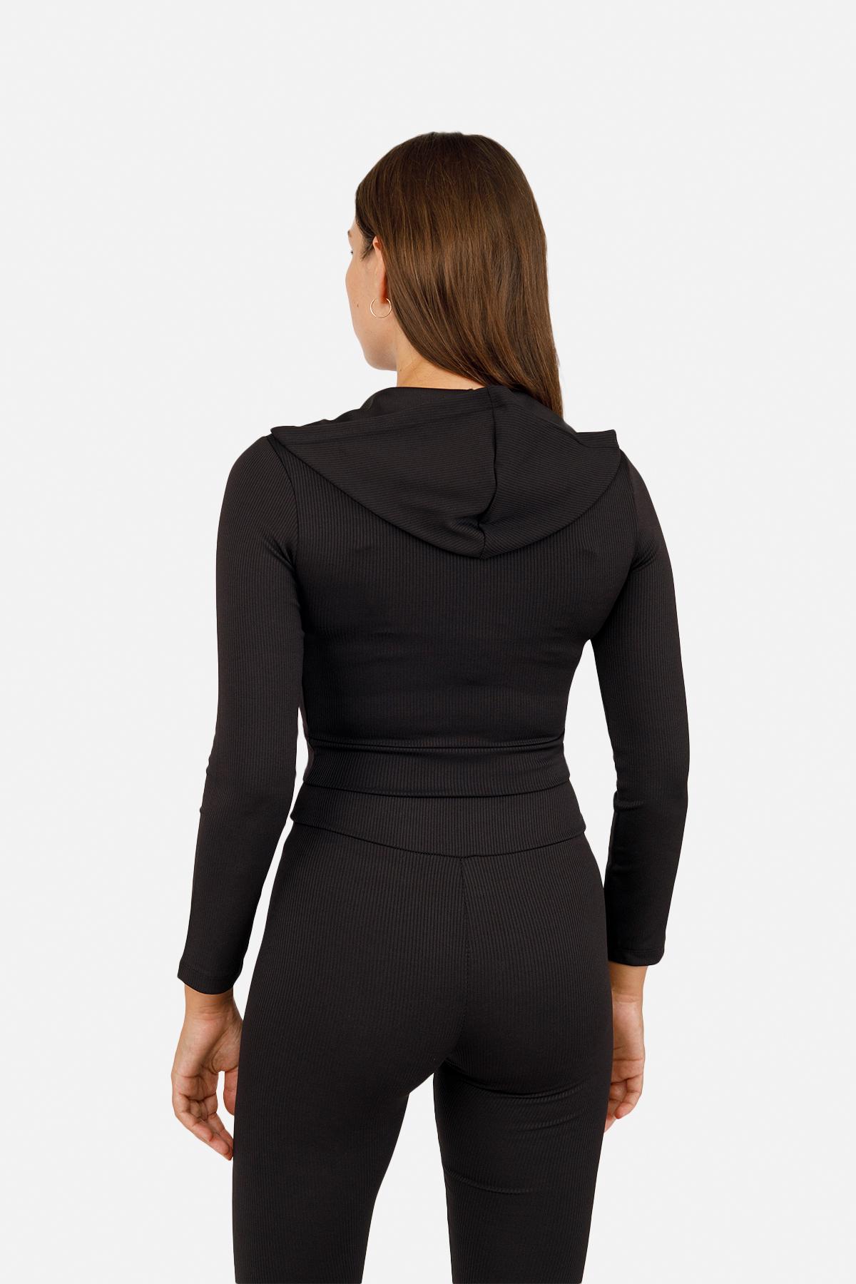 Футболка с длинным рукавом женская ЦБ-00256335 р. 46 Черный (SKT001009904) - фото 5