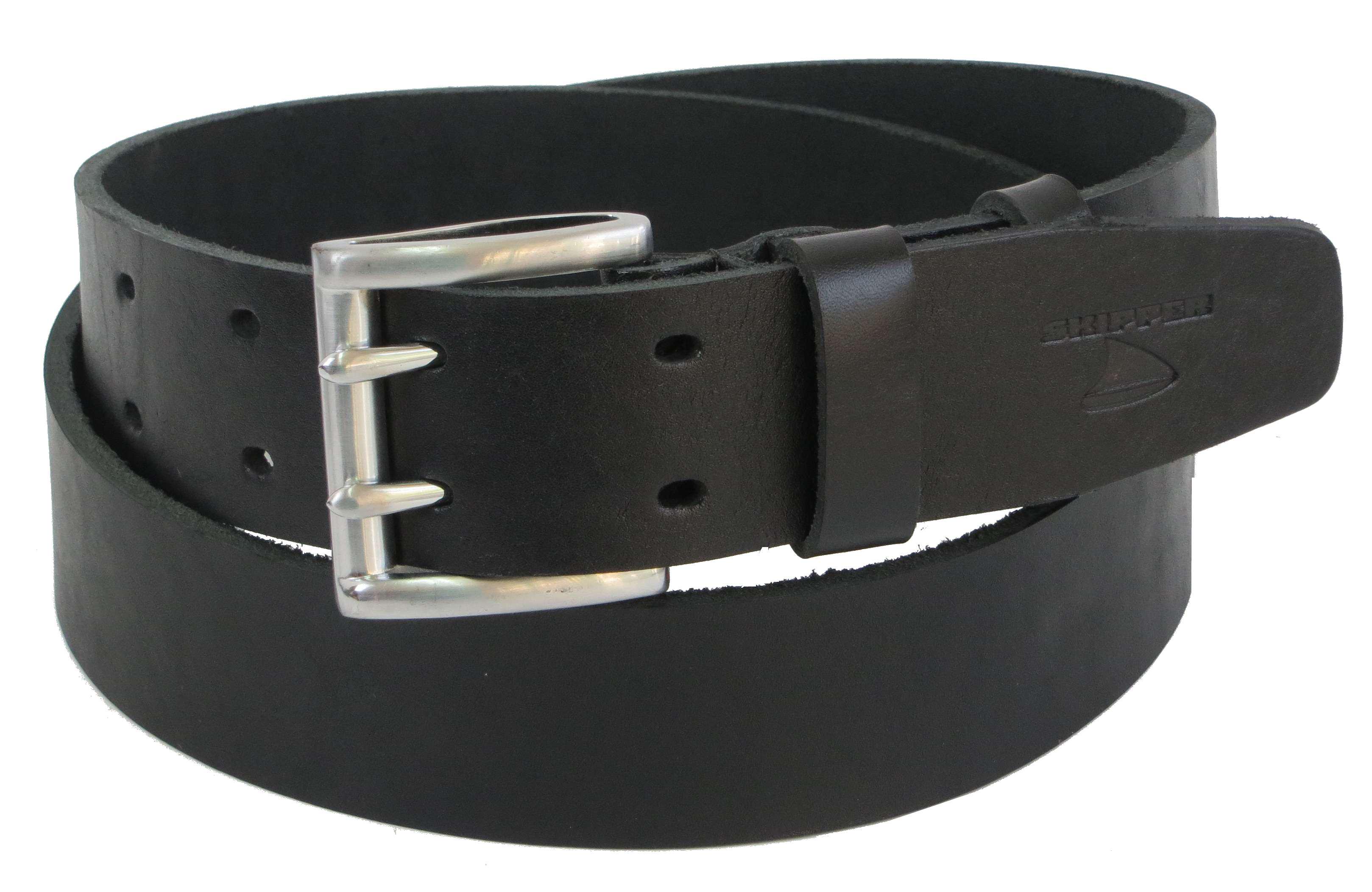 Ремень мужской Skipper кожаный Черный (1162-45)