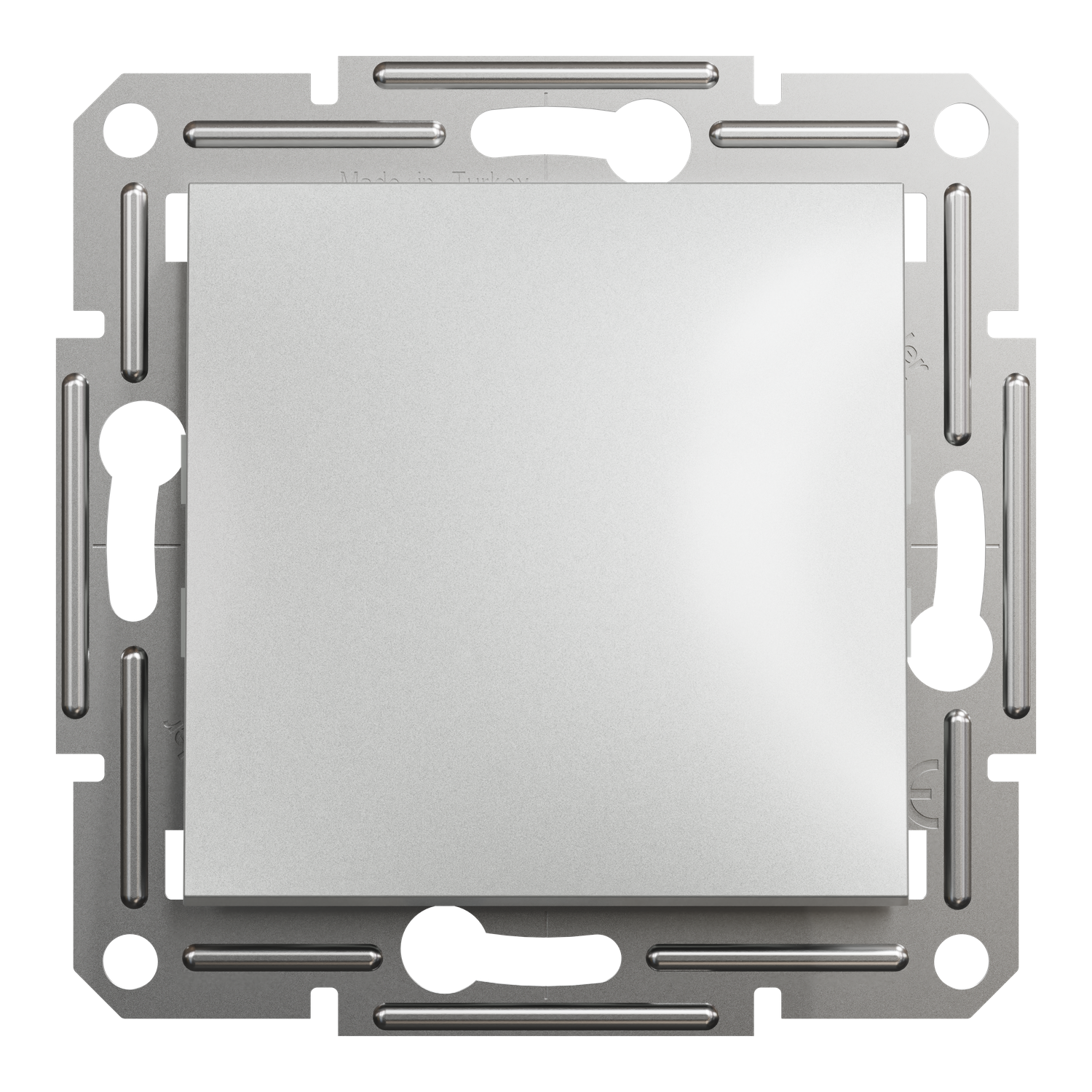 Выключатель кнопочный Schneider Electric Asfora Алюминий (EPH0700161)