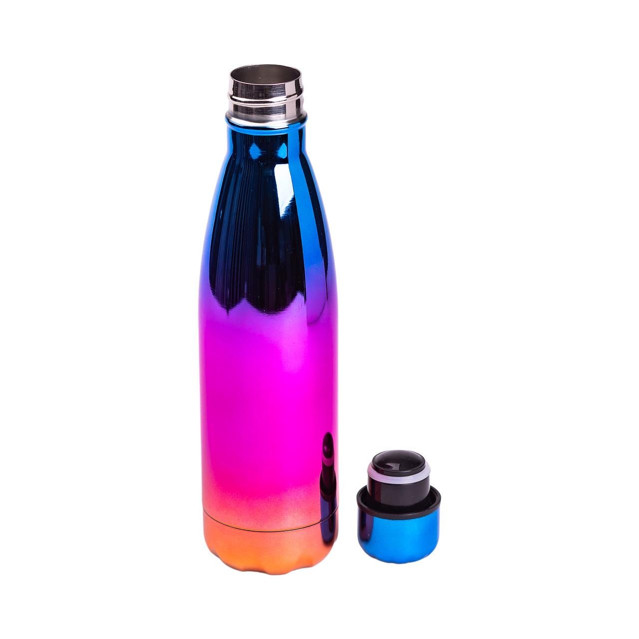 Термобутылка из нержавеющей стали 500 мл Синий металлик