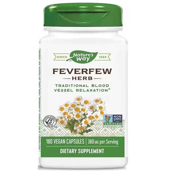 Комплекс для профилактики давления и кровообращения Nature's Way Feverfew Herb 380 мг 180 вег. капс. (NWY-12808) Комплекс для профилактики давления и кровообращения Nature's Way Feverfew Herb 380 мг 180 вег. капс. (NWY-12808)