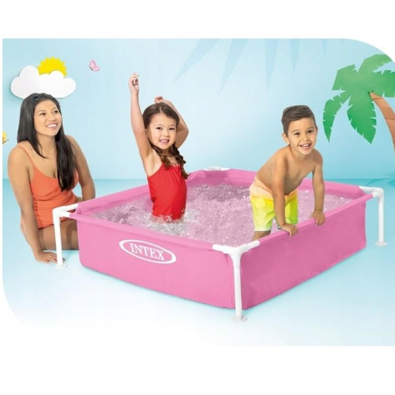 Басейн дитячий каркасний Intex 122х122х30 см Рожевий (57172) - фото 3 Басейн дитячий каркасний Intex 122х122х30 см Рожевий (57172) - фото 3