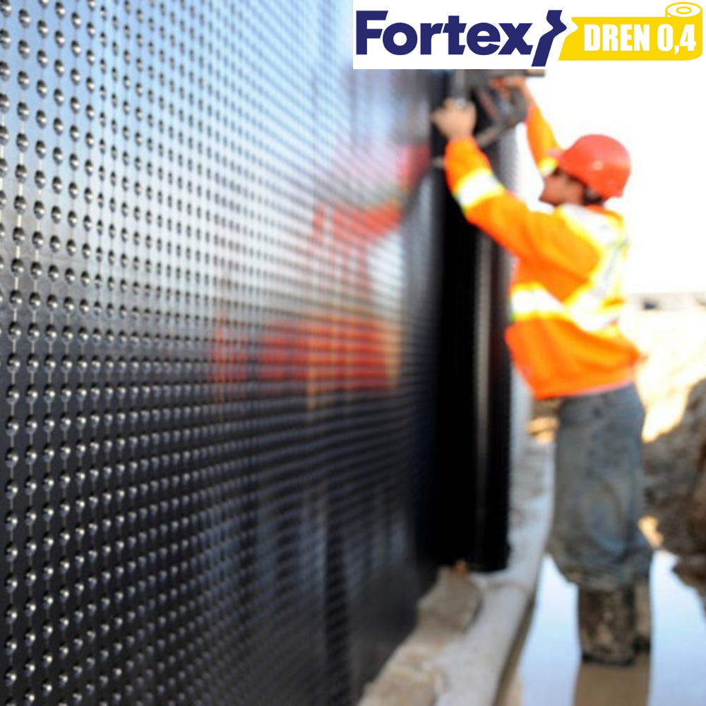 Мембрана для фундамента дренажная Fortex DREN 0,4 1x20 м 20 м2 (340056) - фото 7