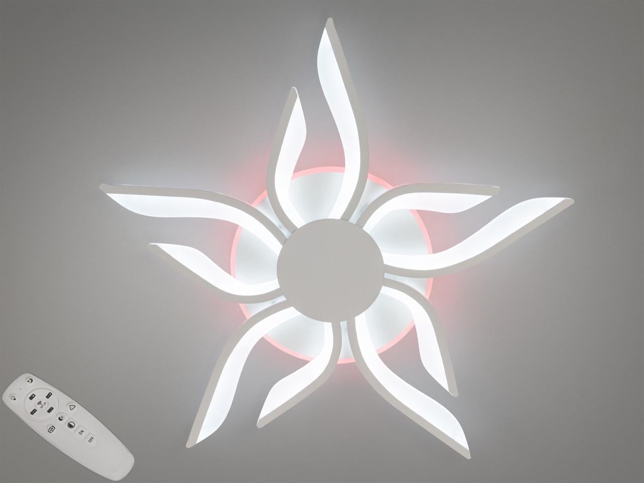 Люстра світлодіодна з дімером 82W 2482/5+5WH 3col dim