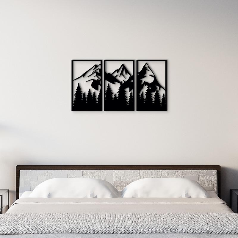 Декоративное панно Горы из дерева 50х90 см (0007 50 и 90)