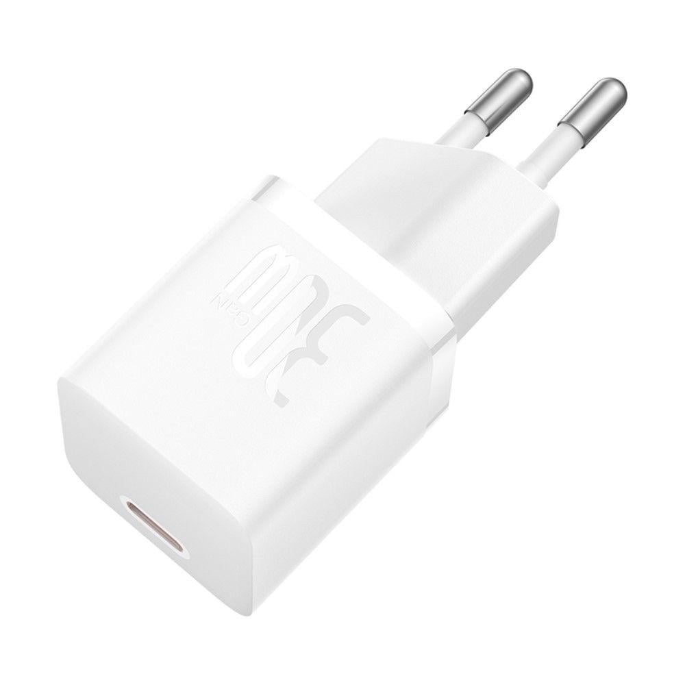 Зарядное устройство сетевое BASEUS GaN5 Fast Charger 1C 30W Белый (44917 white) - фото 1