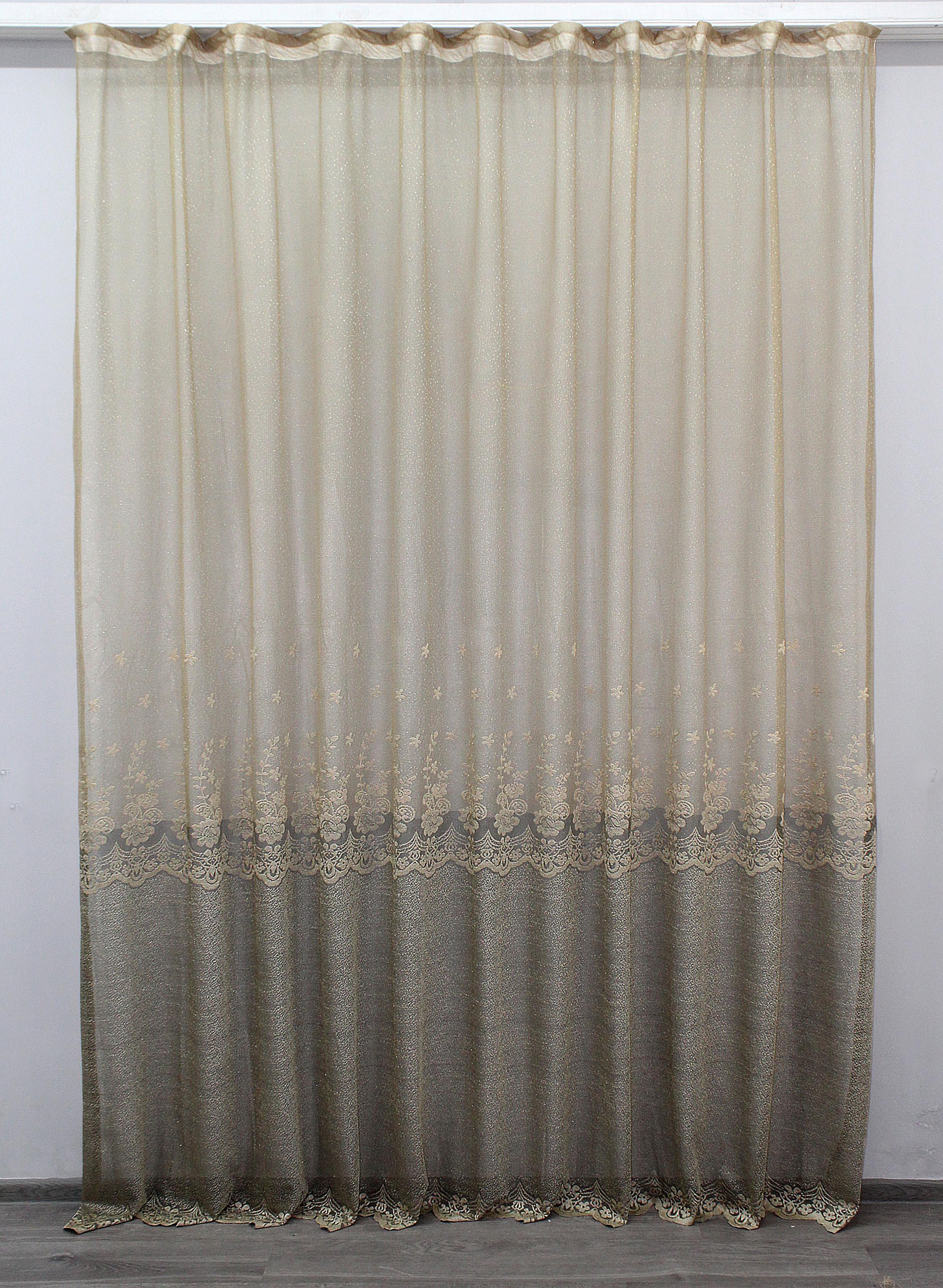 Тюль VR-Textil 1134т Greta жакард 300х270 см Капучино (40-909)