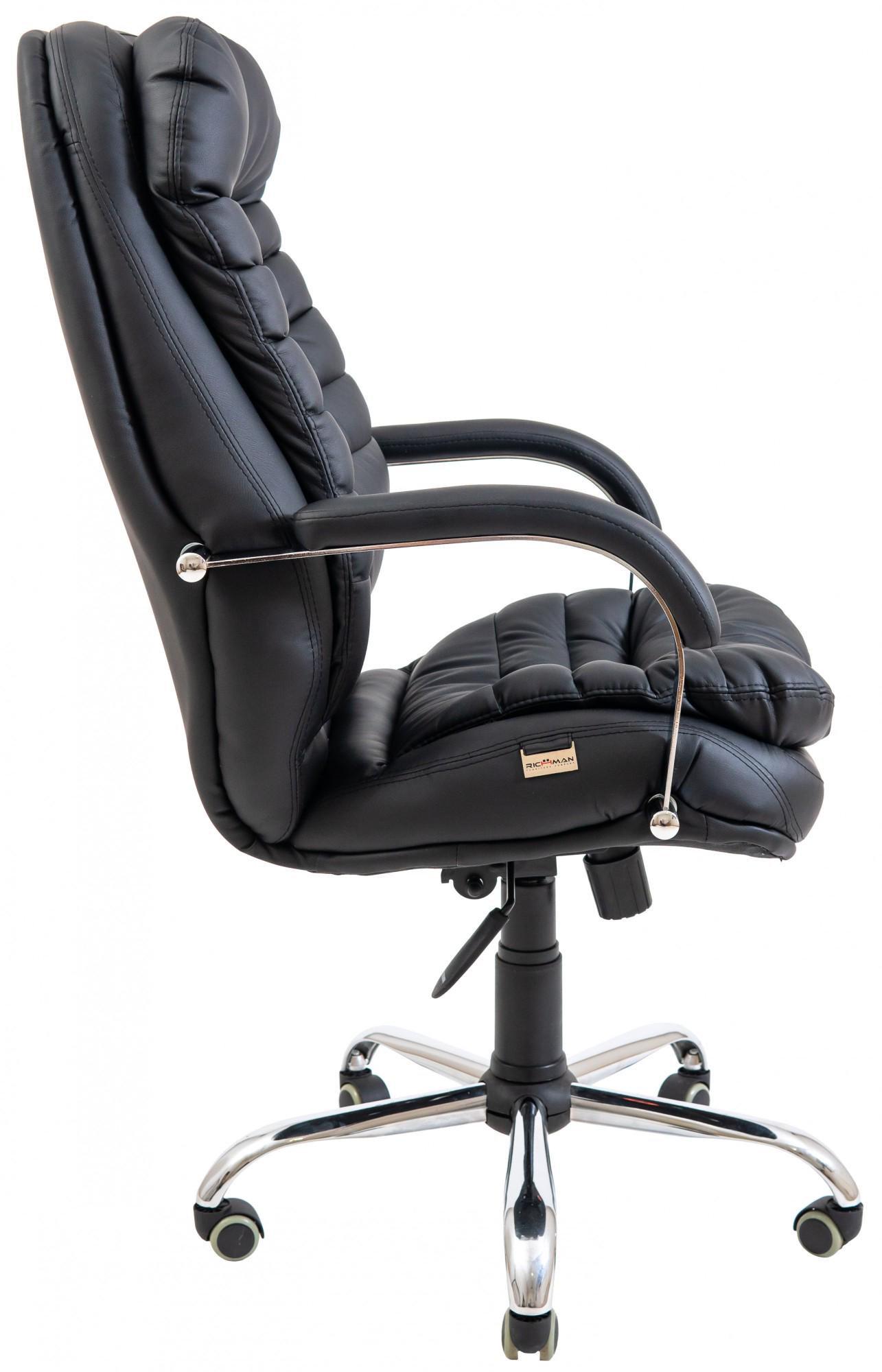 Крісло офісне комп'ютерне Valencia шкіра Lux М2 AnyFix Хром/Чорний - фото 3