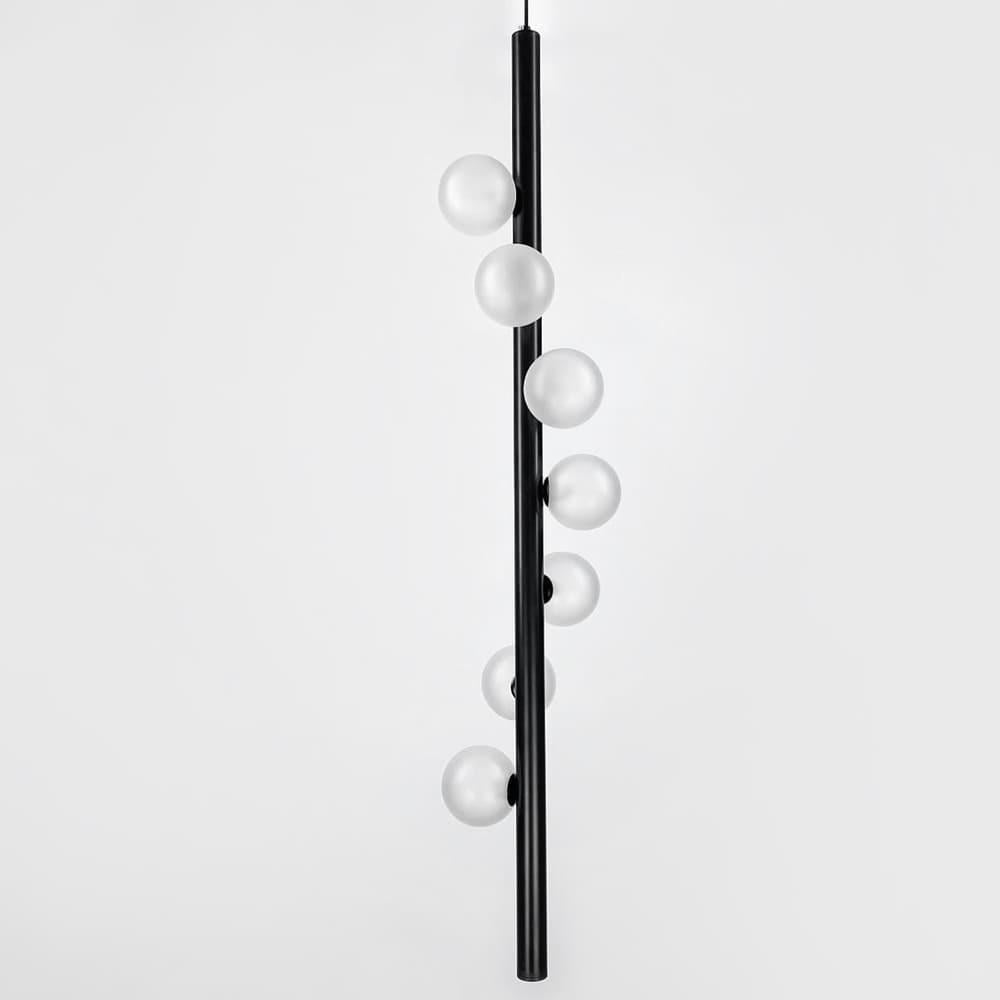Подвес с 7 белыми миниатюрными плафонами 120 см Черный (SGJ3-1200V BK)