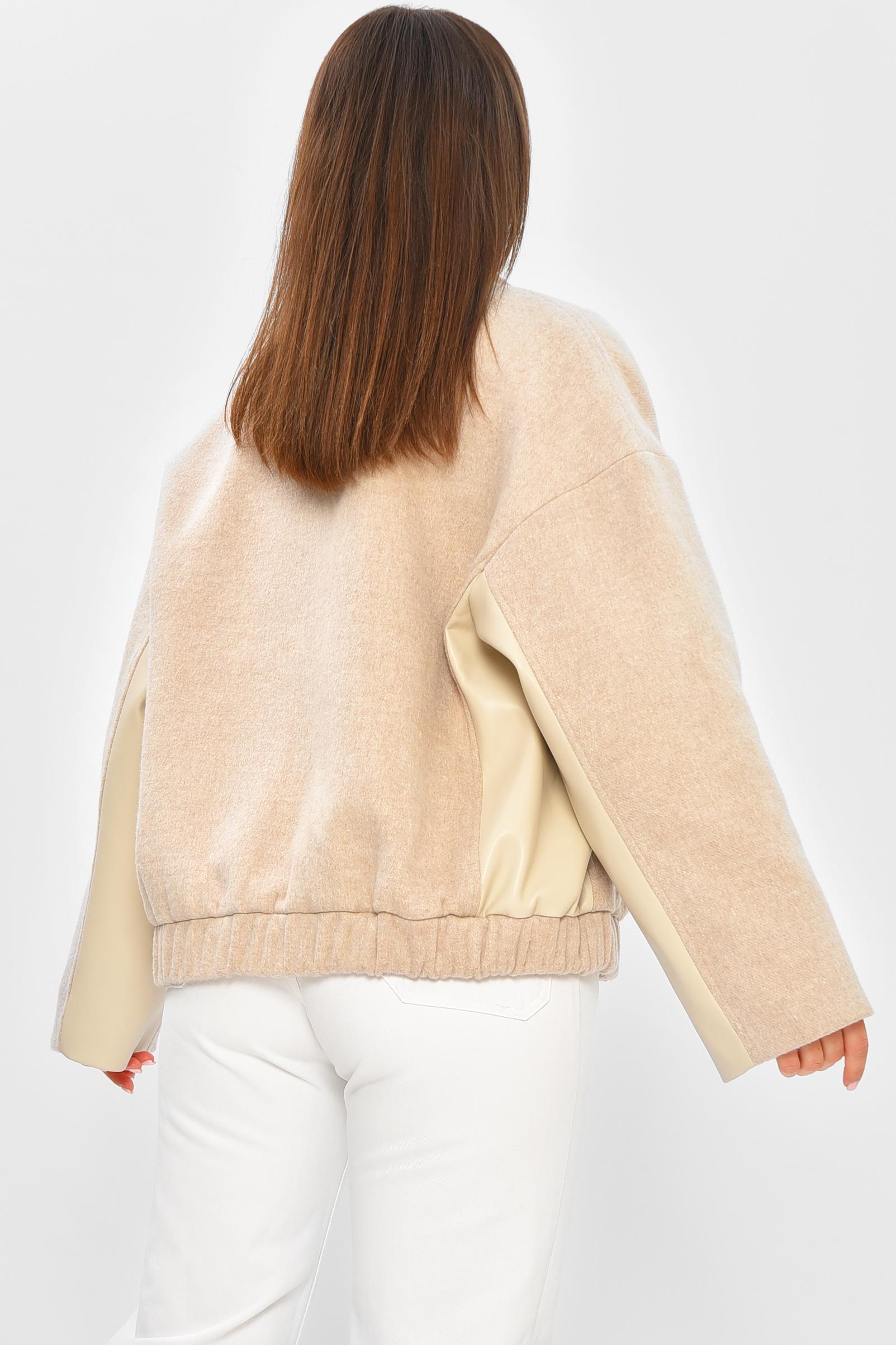 Бомбер женский демисезонный L Бежевый (205763) - фото 3 Бомбер женский демисезонный L Бежевый (205763) - фото 3