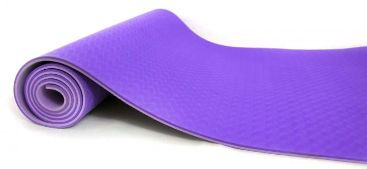 Коврик для йоги EasyFit TPE+TC 183х61 см с чехлом Сиреневый/Светло-сиреневый (EF-PV6) - фото 3 Коврик для йоги EasyFit TPE+TC 183х61 см с чехлом Сиреневый/Светло-сиреневый (EF-PV6) - фото 3