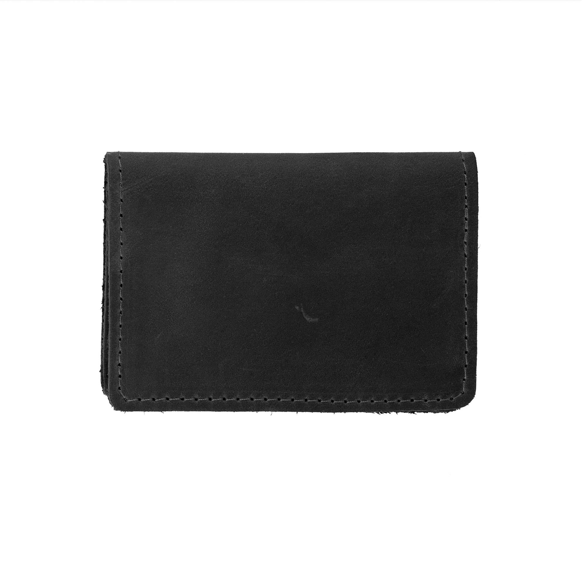 Гаманець шкіряний для карток з персоналізацією Чорний (121)