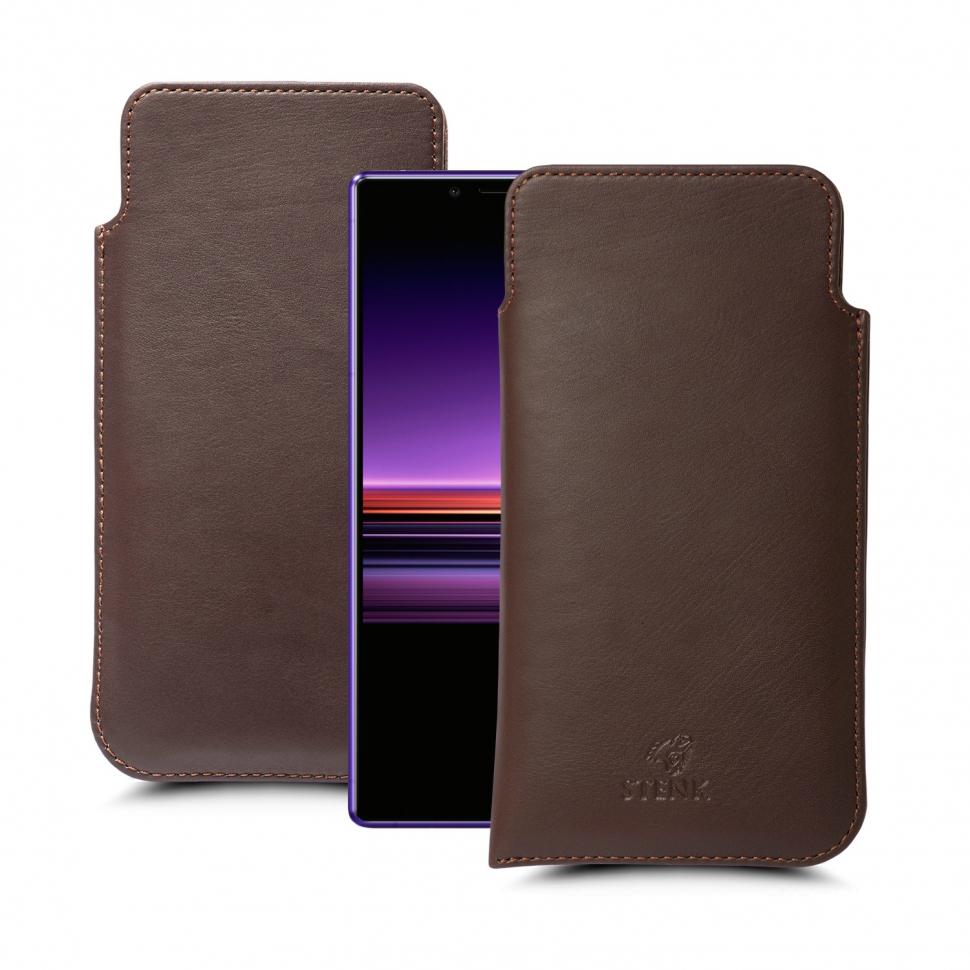 Футляр Stenk Elegance для Sony Xperia 1 Коричневый (63397)