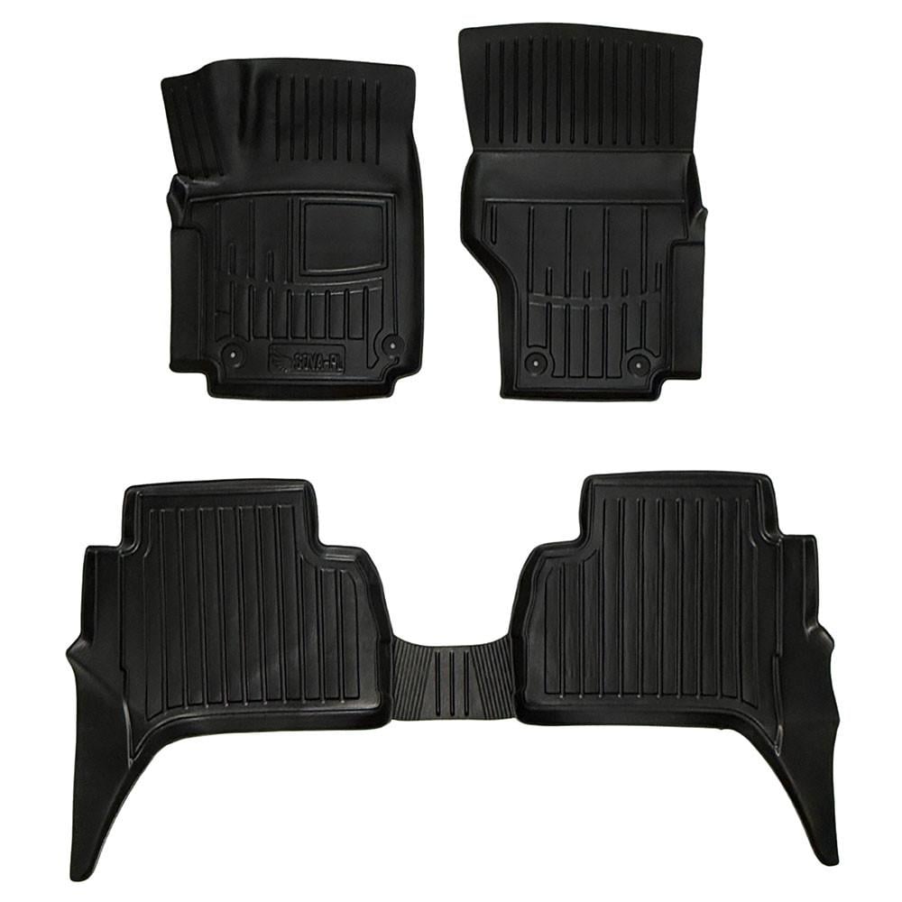 Коврики в салон SOVA-PL для Volkswagen Amarok 2010-2022 резиновые 5 шт. Черный (28800590)