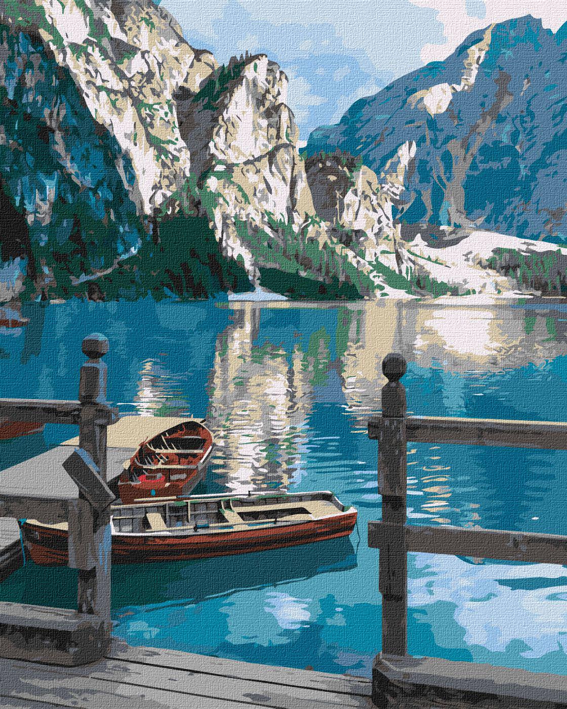 Набір для розпису по номерах Ideyka Морський пейзаж Гірський спокій КНО2763 40x50 см (MTT-150710)