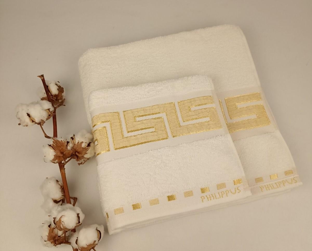 Набор полотенец Philippus Krinkil Greek Cross Cotton 2 шт. Белый (Е261)