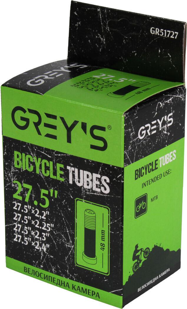 Велокамера GREY'S R-27,5 AV вентиль 27,5х2,2-2,4 48 мм (GR51727)