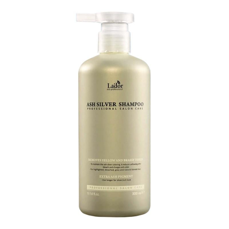 Шампунь для светлых волос увлажняющий оттеночный Lador Ash Silver Shampoo 300 мл (2957199931)