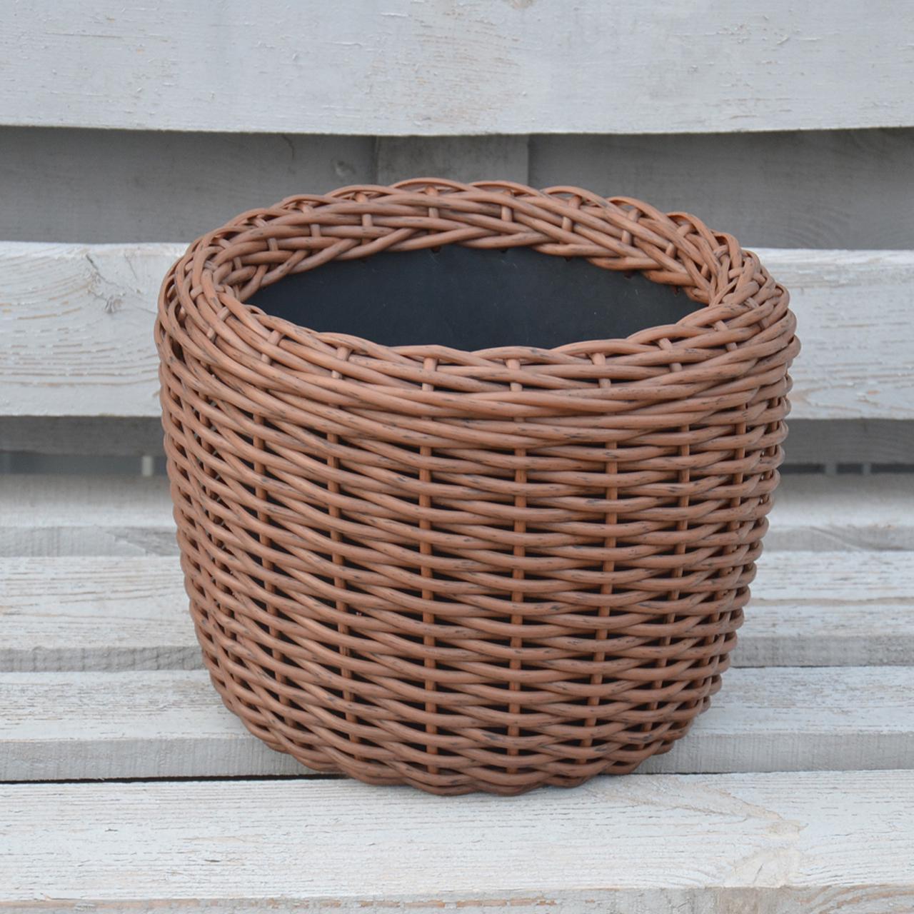 Кашпо для растений из искусственного ротанга 12 л Молочный шоколад (11717135) - фото 5 Кашпо для растений из искусственного ротанга 12 л Молочный шоколад (11717135) - фото 5