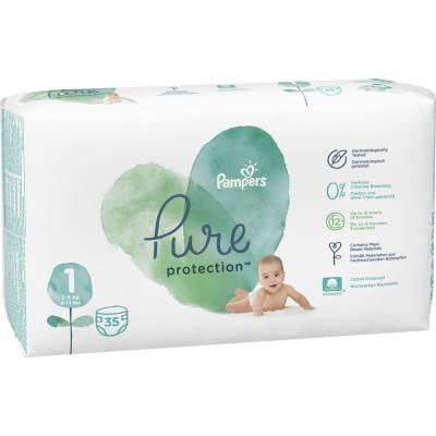 Підгузок Pampers Pure Protection р. 1 Newborn 2-5 кг 35 шт. (8001841023120) - фото 7