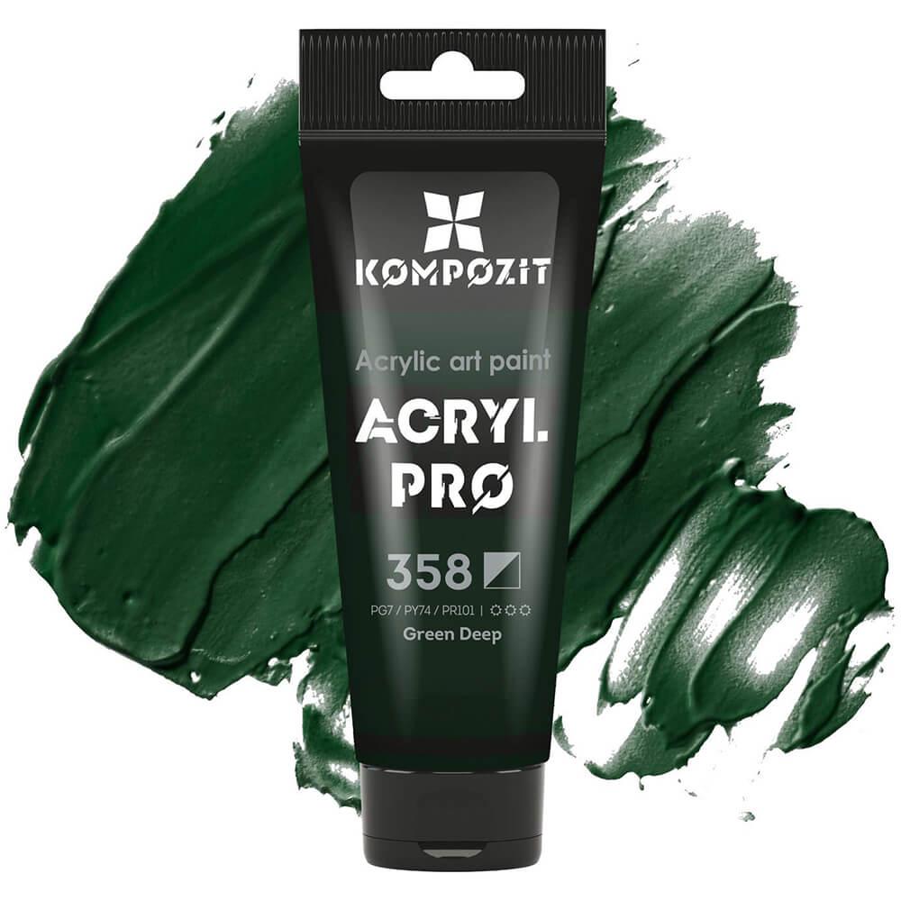 Акриловая краска ART Kompozit 358 75 мл Зеленый темный (59358) - фото 1 Акриловая краска ART Kompozit 358 75 мл Зеленый темный (59358) - фото 1