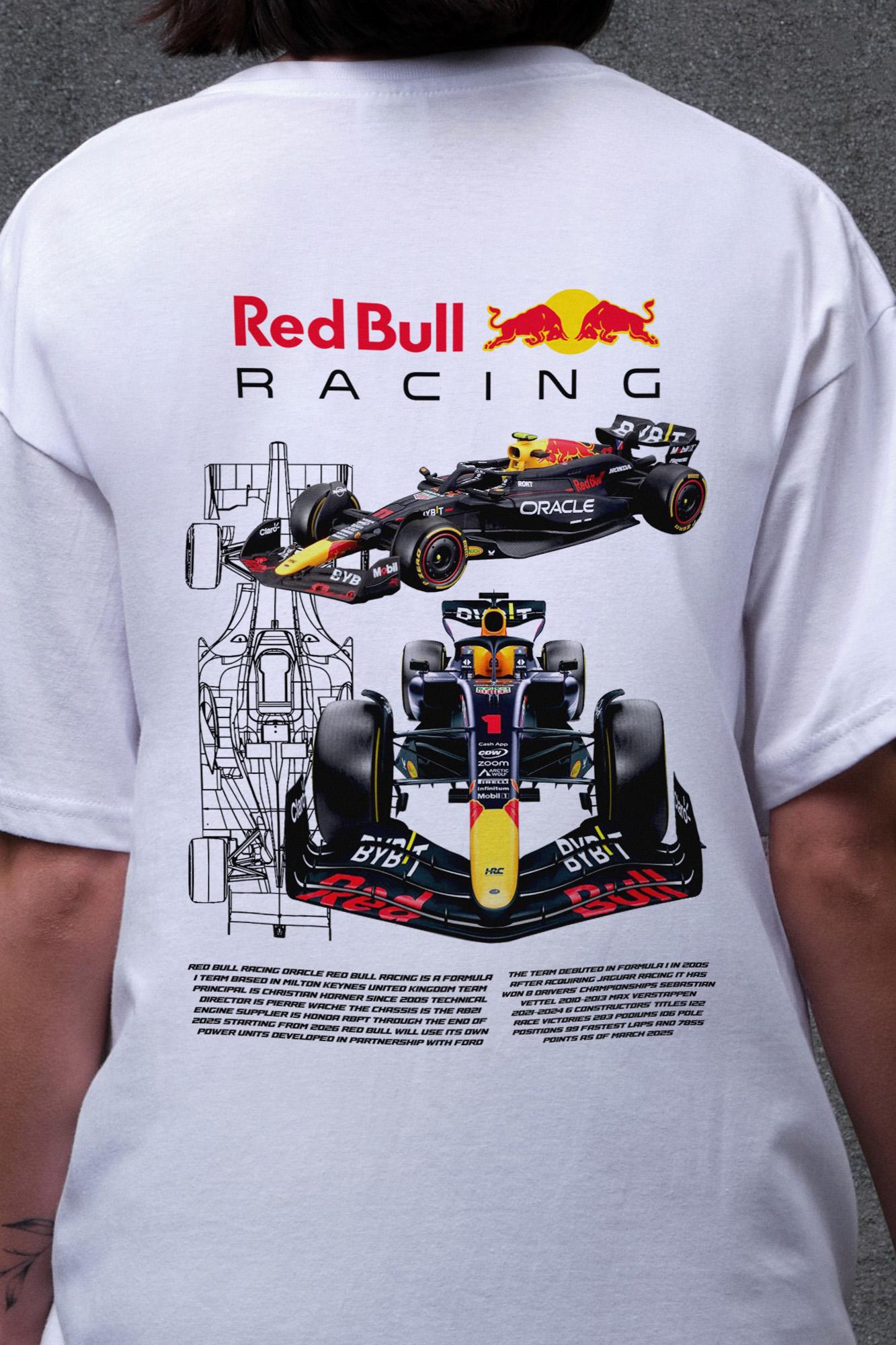 Футболка женская Without с принтом Redbull оверсайз S/M White (S8049667) - фото 2