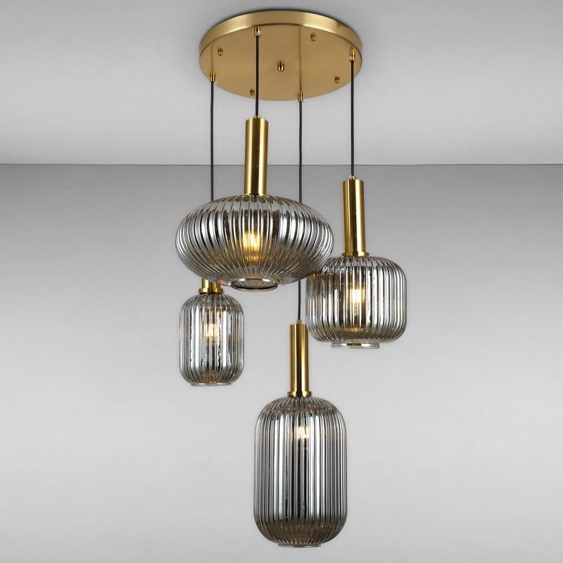 Люстра підвісна Levistella 9163810-4 Z Бронзовий/Чорний