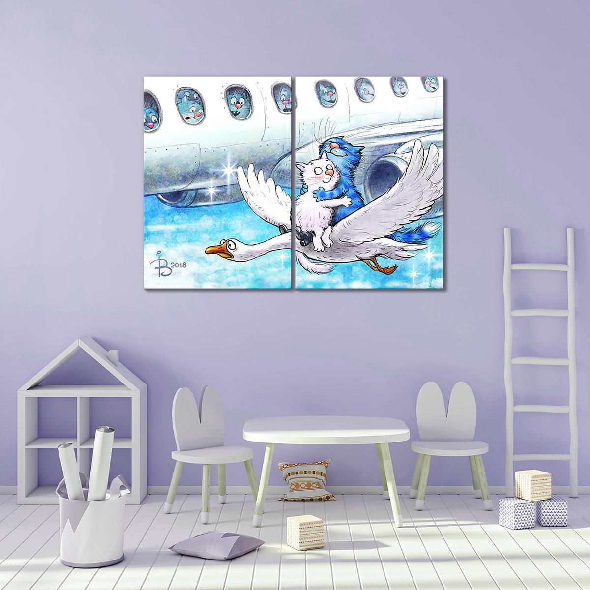 Модульная картина Фантазия ре мажор 2 модуля 40х60 см