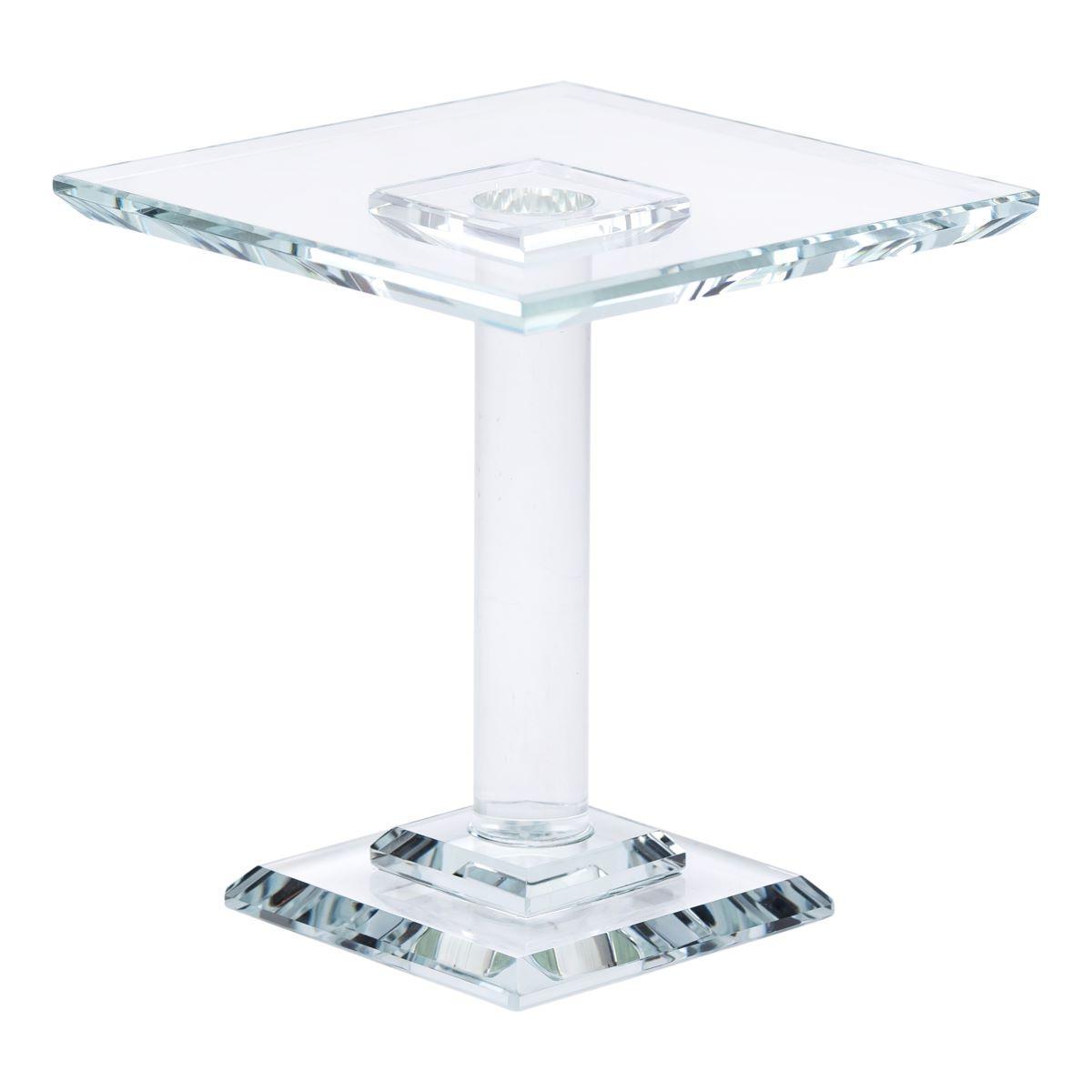 Тортовница квадратная стеклянная на ножке HP-4-70S 12х12х13 см (A-034108) - фото 3