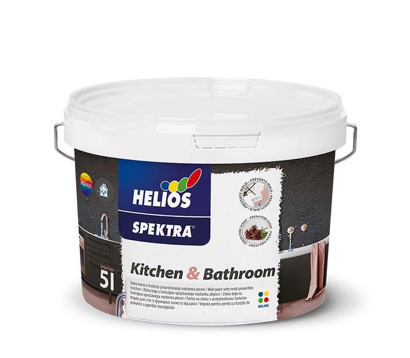 Краска влагостойкая Helios SPEKTRA kitchen&bathroom матовая 5 л (2493674258)