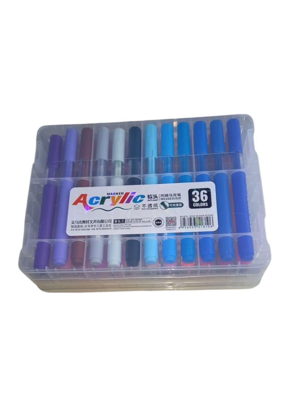 Набір акрилових маркерів Aodemei Acrylic Marker 6168-36 36 шт. (38381941)