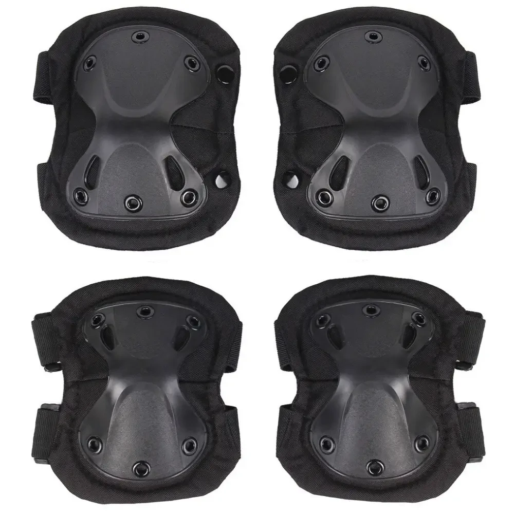 Набір тактичного захисту Eagle KN-04 налокітники та наколінники нейлон Black ( 1KN04)