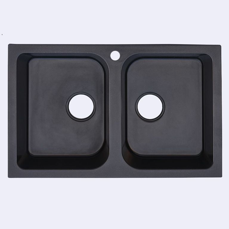 Мойка кухонная Platinum Twin 7648Ds Черный (353382) Мойка кухонная Platinum Twin 7648Ds Черный (353382)