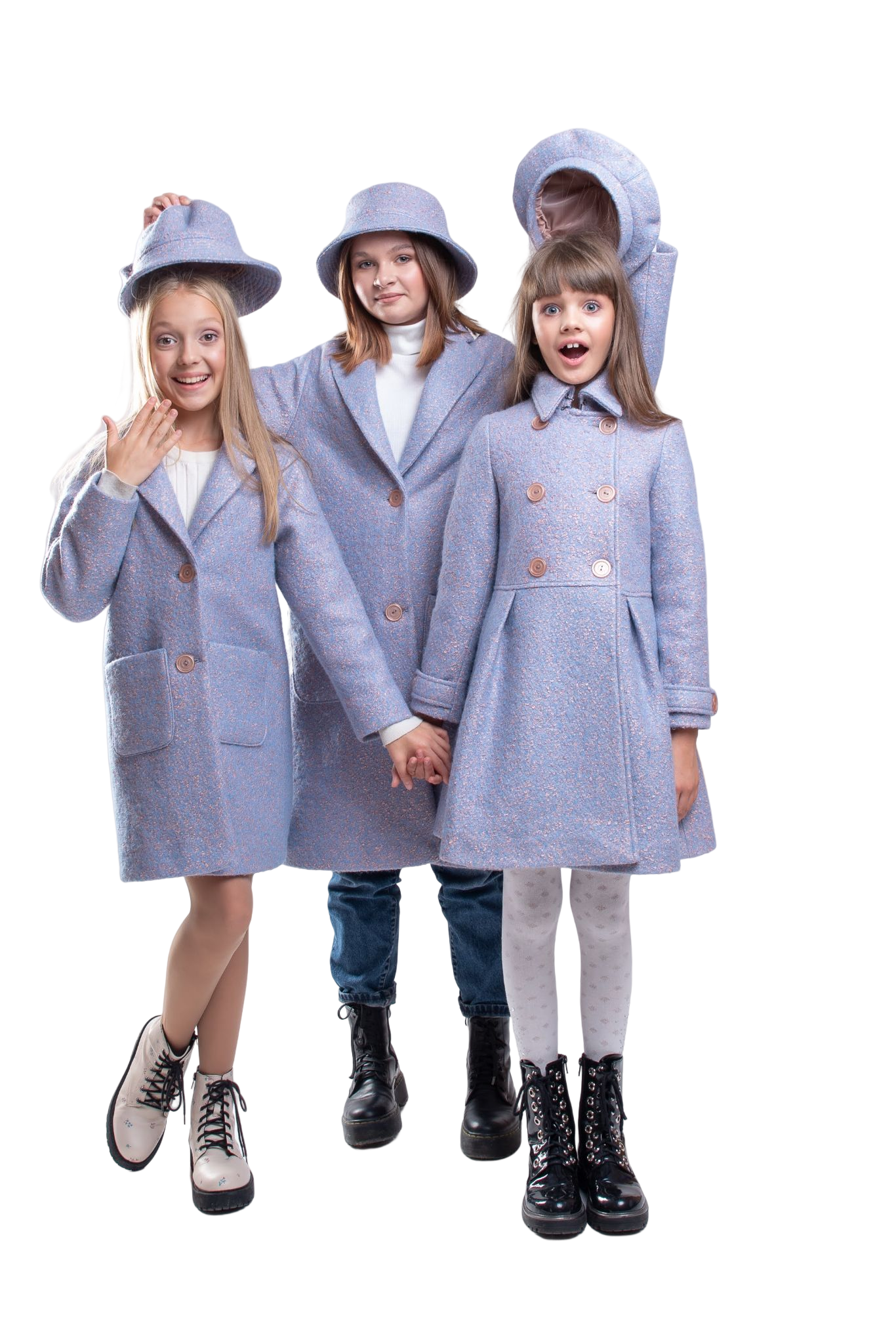 Пальто для дівчинки демісезонне 122-128 см Сіро-блакитний - фото 4 Пальто для дівчинки демісезонне 122-128 см Сіро-блакитний - фото 4