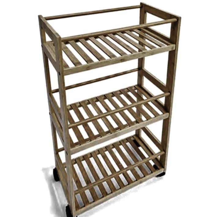 Етажерка на колесах з дерева Рангел Сепія (ЭТА-001608)