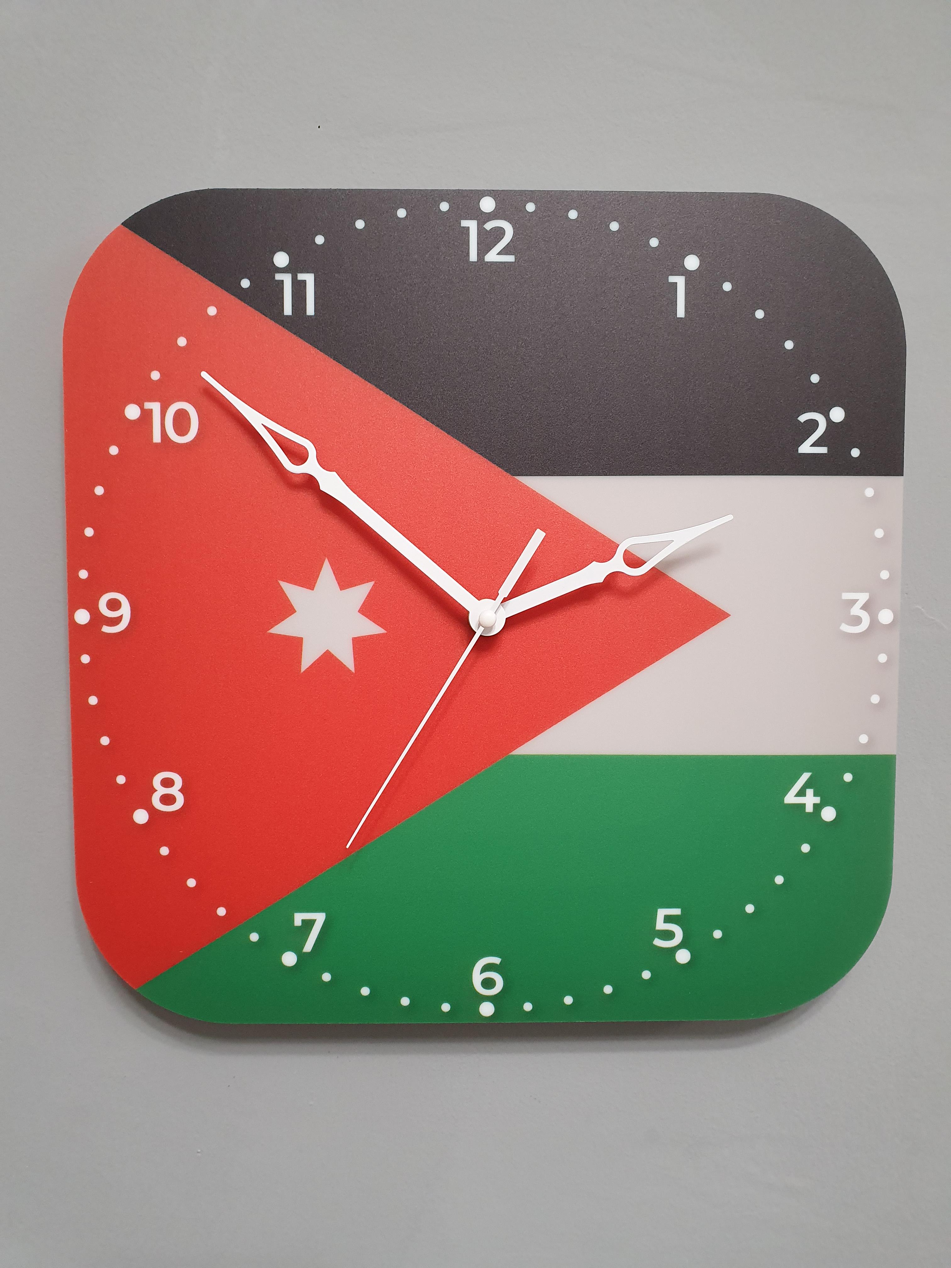 Годинник настінний прапор Йорданії (3751)