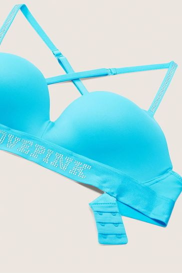 Бюстгальтер безшовний з пуш ап Victoria's Secret PINK Wear Everywhere Wireless Push-Up Bra 70B Блакитний (20003075) - фото 5 Бюстгальтер безшовний з пуш ап Victoria's Secret PINK Wear Everywhere Wireless Push-Up Bra 70B Блакитний (20003075) - фото 5