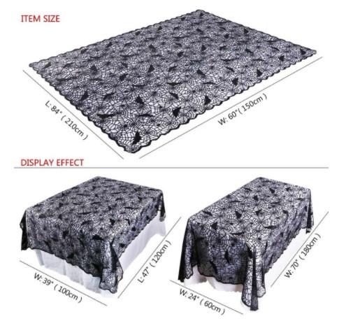 Декор на Хэллоуин скатерть 150х210 см Черный (66322) - фото 3