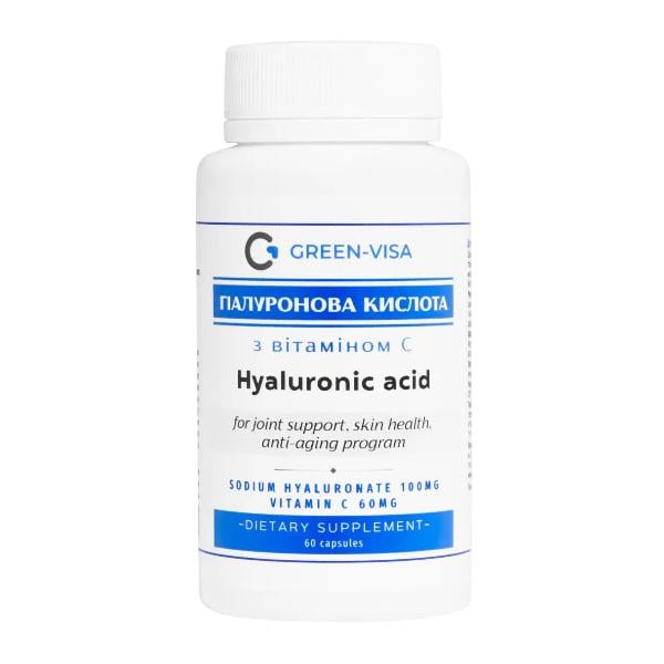 Гиалуроновая кислота Green Visa Hyaluronic Acid и Vitamin C 60 капс. (000027747) Гиалуроновая кислота Green Visa Hyaluronic Acid и Vitamin C 60 капс. (000027747)