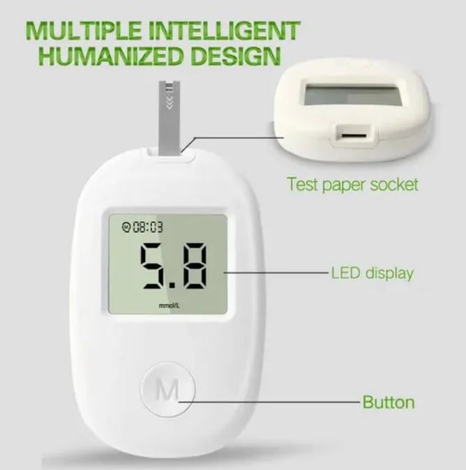 Глюкометр для контроля уровня сахара в крови G-171 с подсветкой Белый (2104618670) - фото 12 Глюкометр для контроля уровня сахара в крови G-171 с подсветкой Белый (2104618670) - фото 12