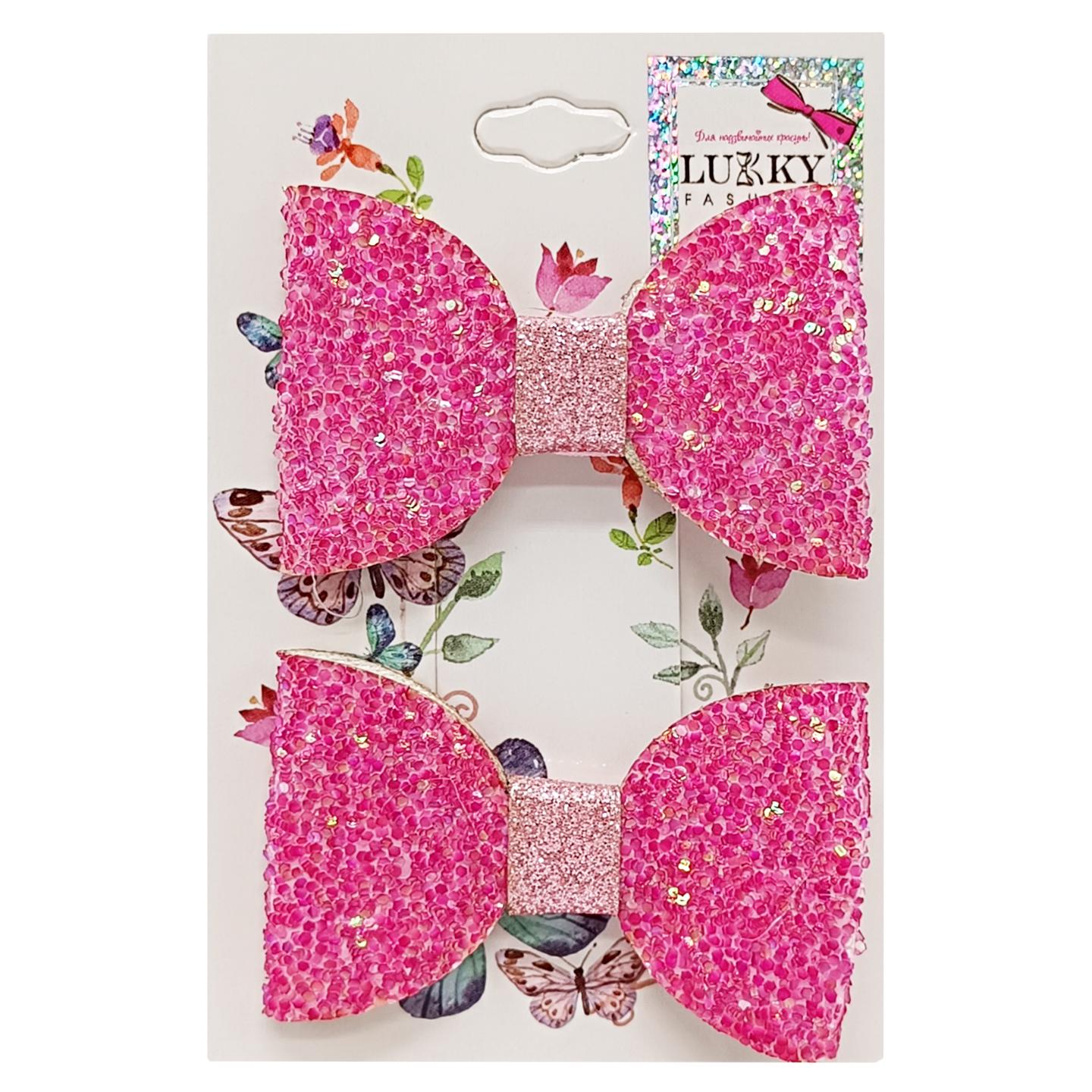 Комплект шпилек для волос детский Lukky Бабочка 2 шт. Розовый (AZ-117-Z-48)