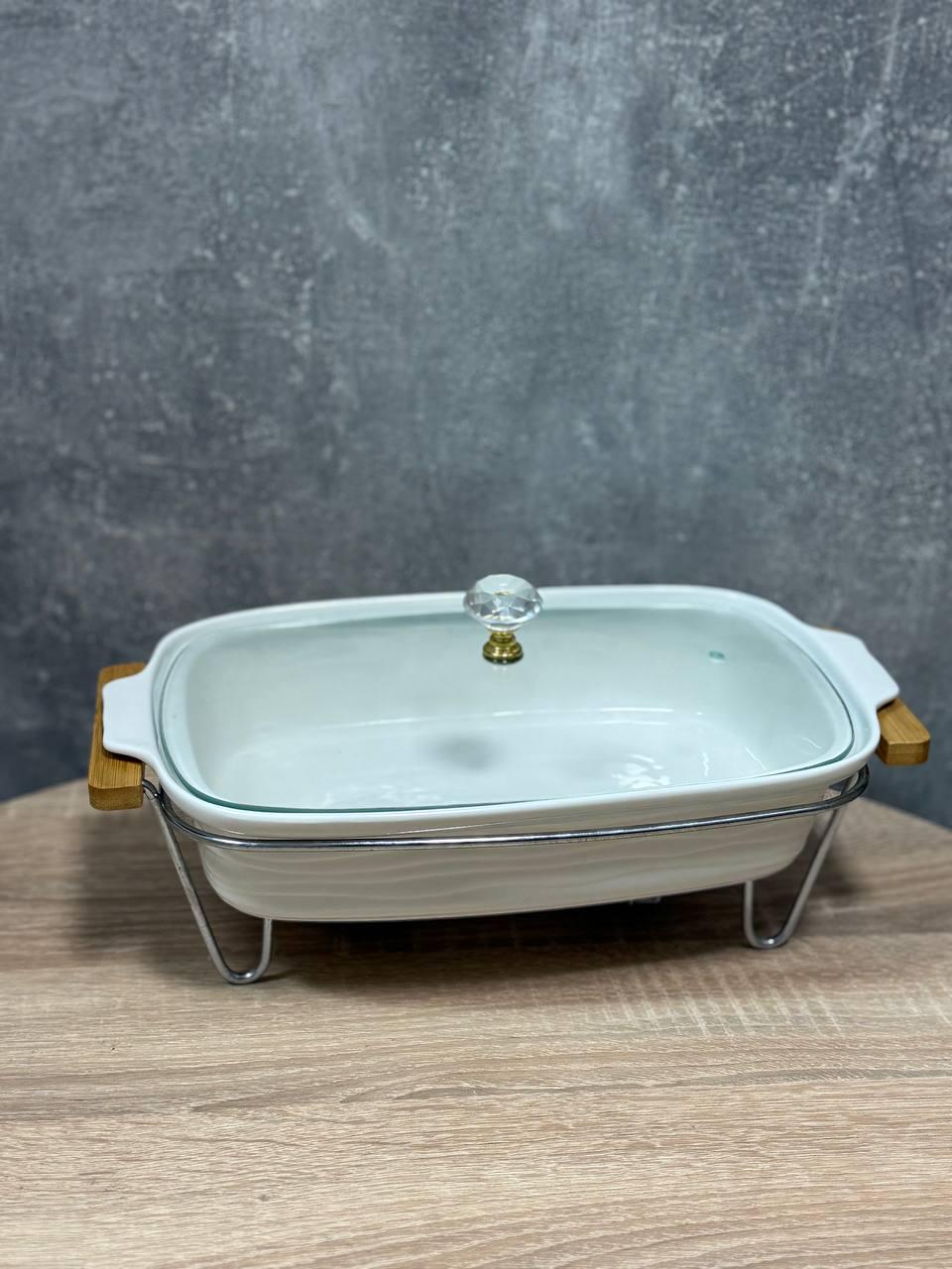 Мармит Lenardi 3373 керамический 1,5л Белый