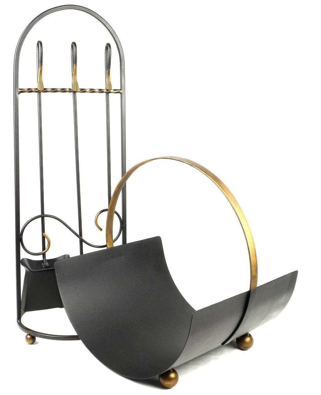 Каминный набор Факел 3 инструмента с дровницей Факел (896) - фото 3