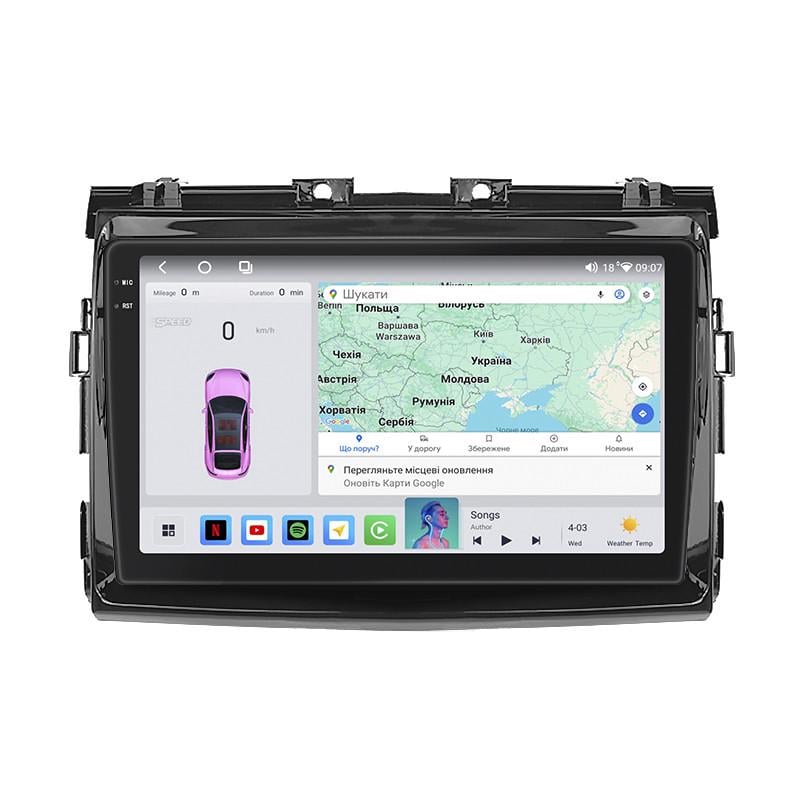Автомагнітола штатна Lesko для Toyota Previa III XR50 2006-2019 4/64 QLED CarPlay 4G Wi-Fi GPS Prime 9" (22391553)
