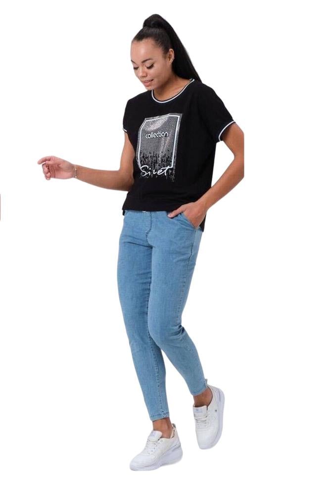 Комплект футболка/брюки Signet 401726x10 женский М Черный