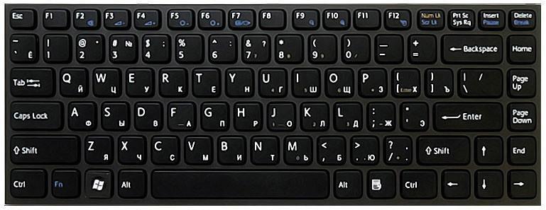 Клавиатура для ноутбука Sony Vaio VPC-Y Black Frame Black
