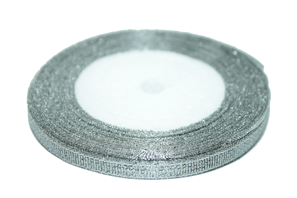 Лента парча 0,6 см/23 м Серебряный Лента парча 0,6 см/23 м Серебряный