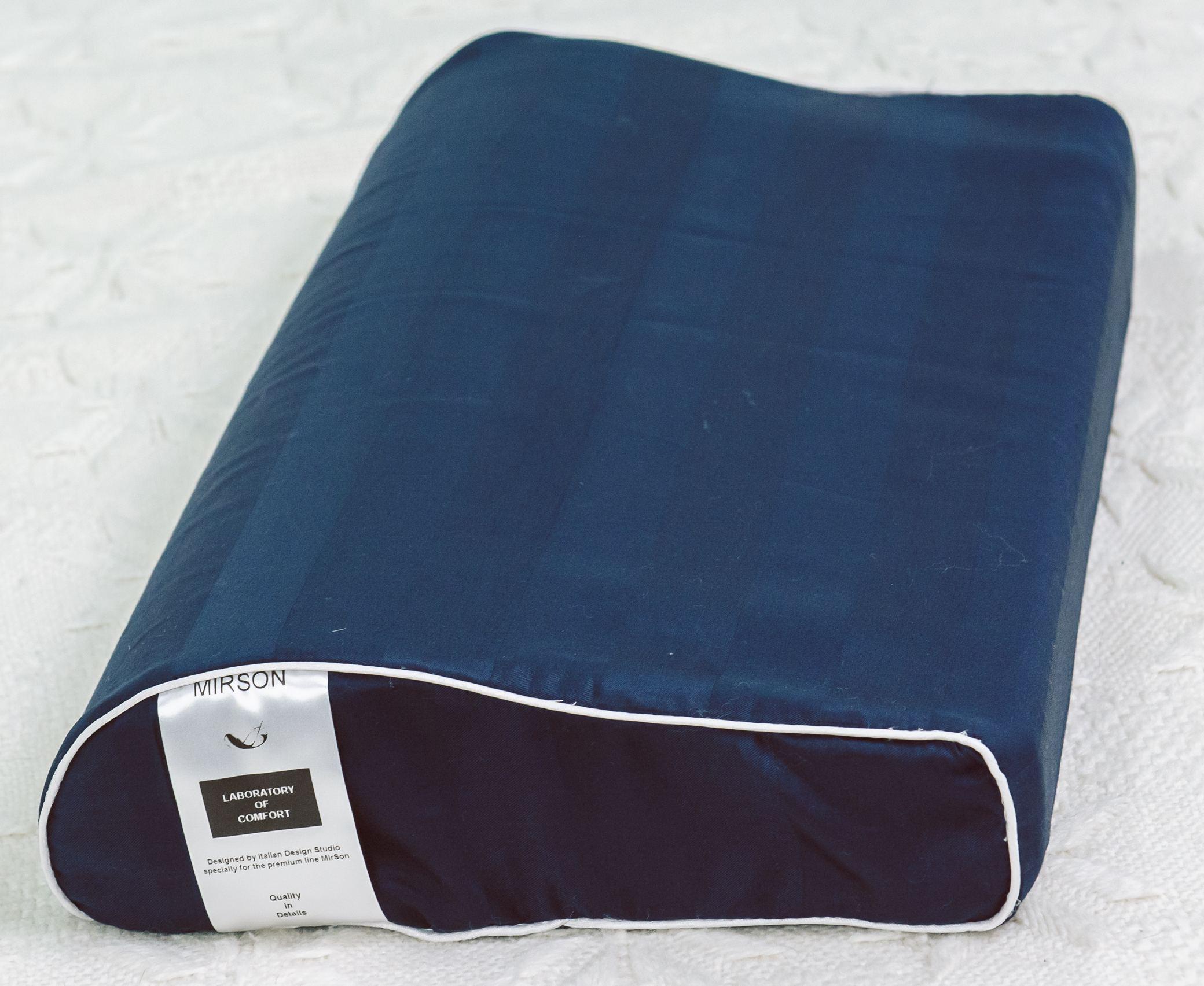 Подушка ортопедическая MirSon №6111 Noble stripe Sea Kiddy Boy 50х29х5/8 см Blue (2200003262650)