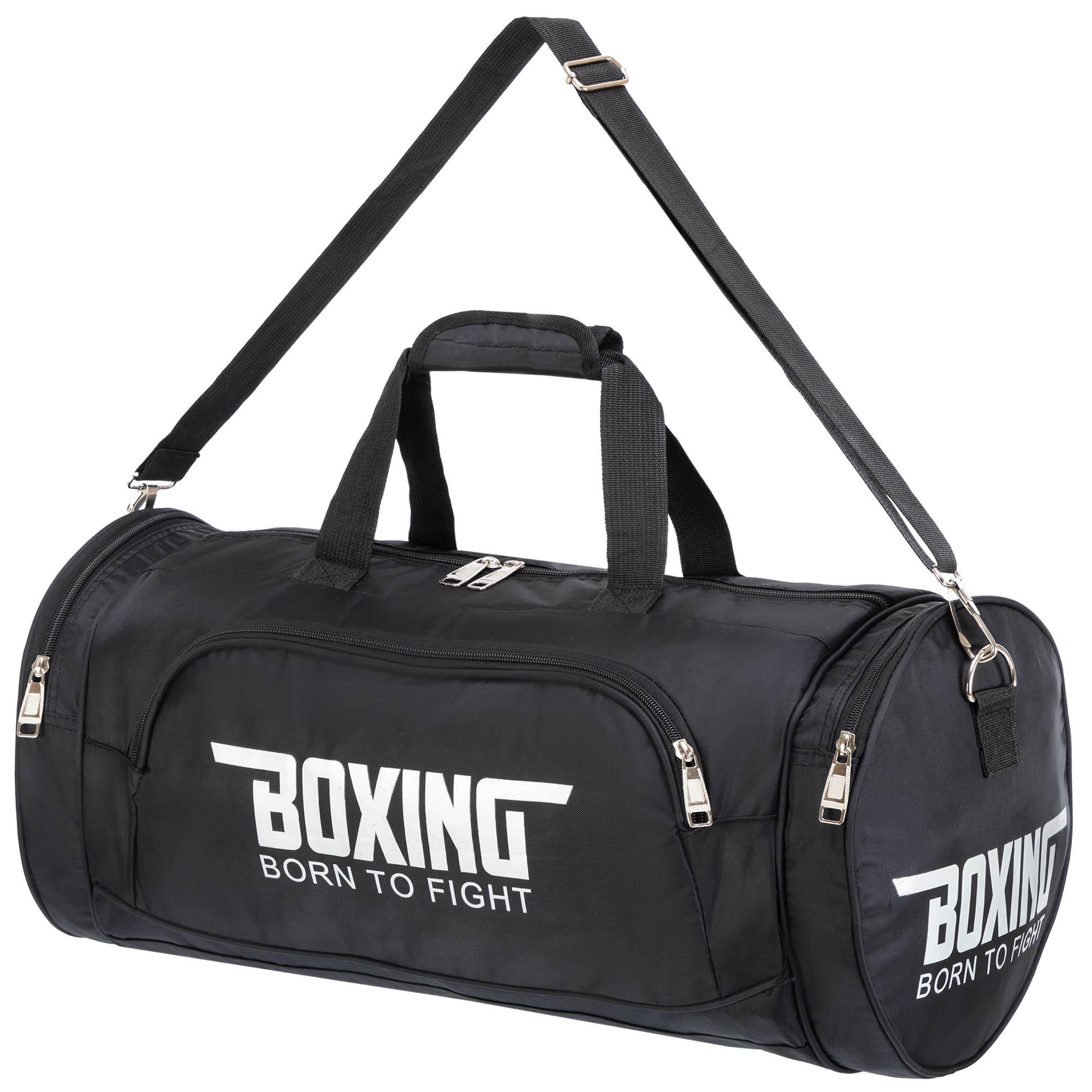 Cпортивна cумка GA-9785 Бочонок BOXING BORN TO FIGHT 55x28x28 см PL Чорний (GA-9785)